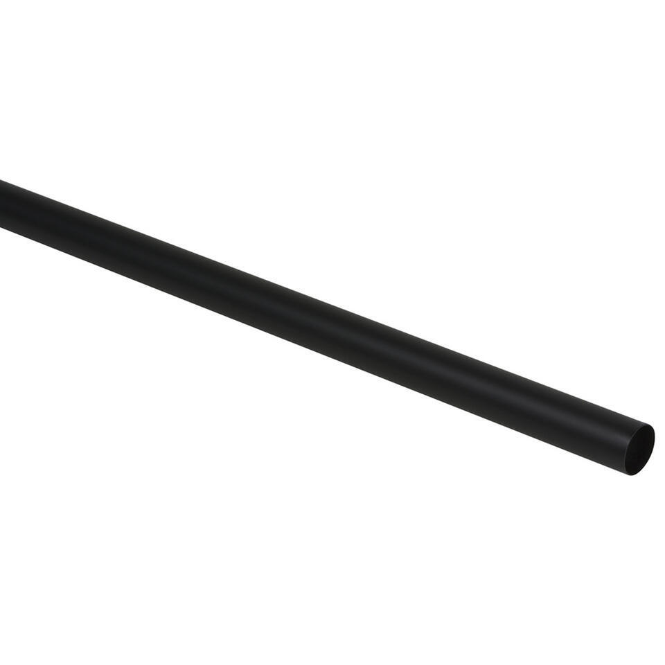 Gordijnroede 200cm zwart metaal - Ø20mm (1209058)
