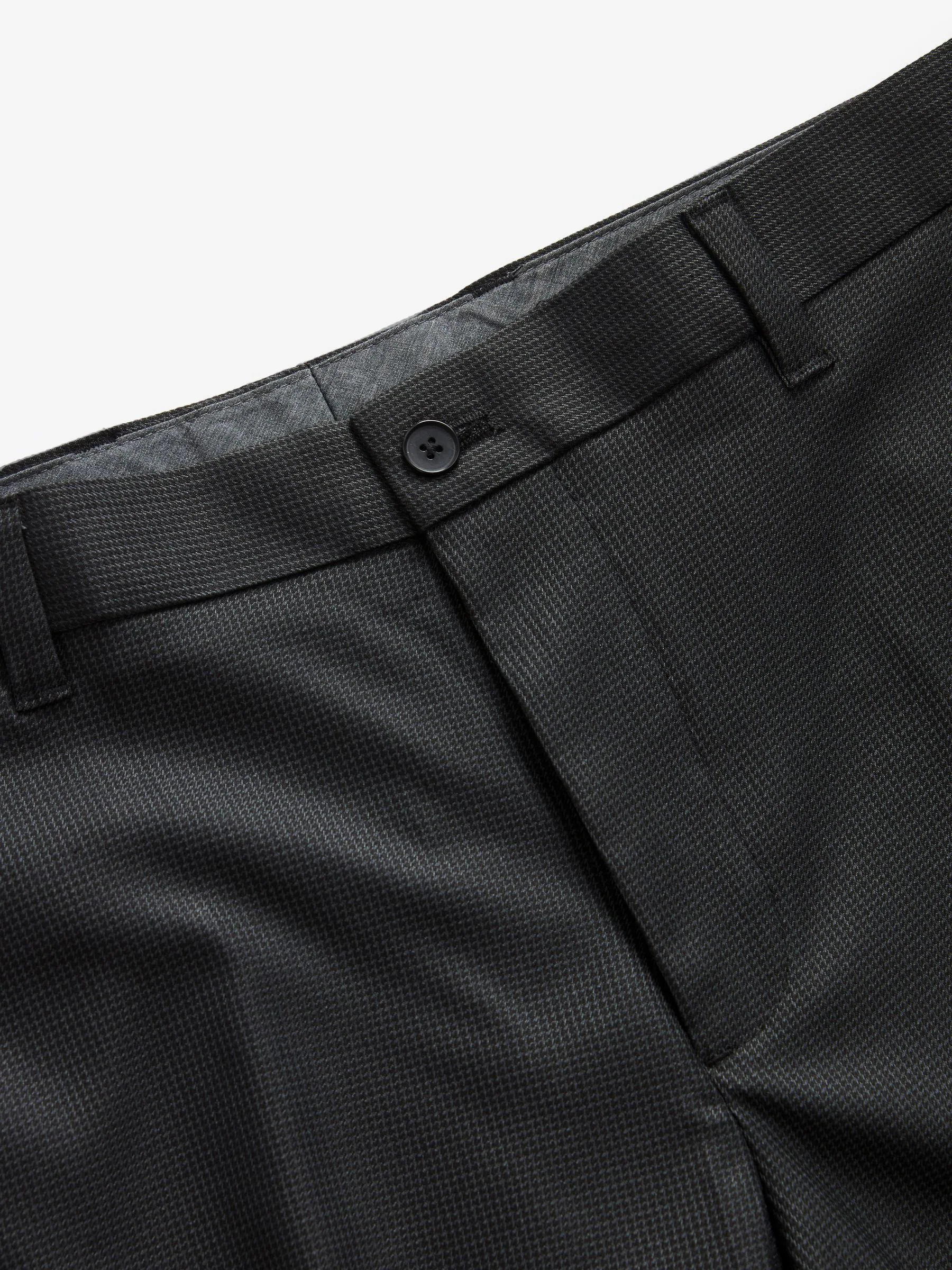 Zwart - Slim Fit - Modieuze broek met textuur