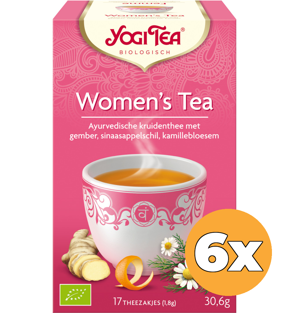 6x Yogi Tea Women’s tea bio (17 stuks)