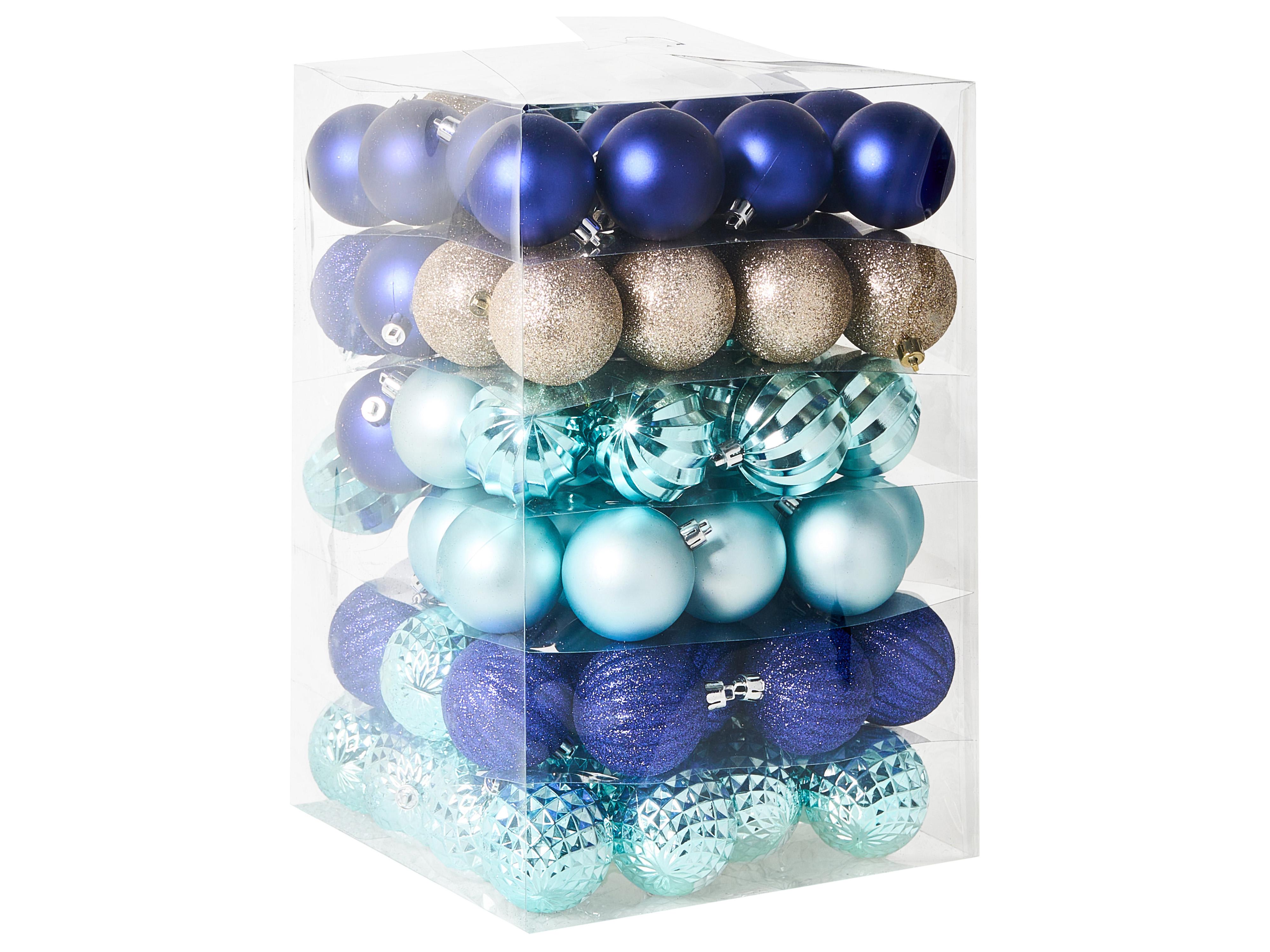 Set van 96 kerstballen PIELINEN Blauw