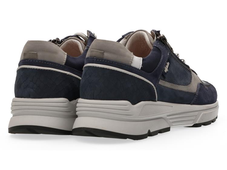 Australian Footwear Connery width H blue leather blue-grey