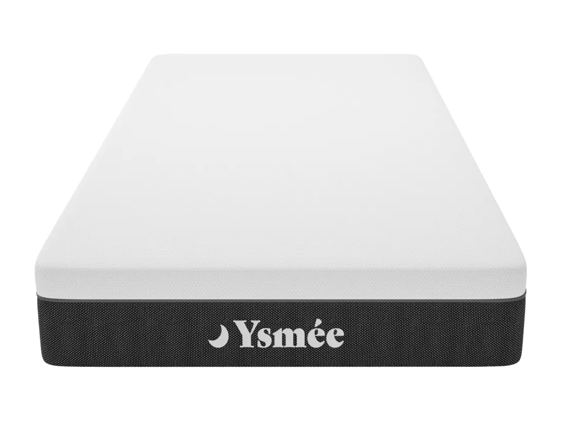 Ensemble 90 x 190 cm sommier coffre naturel clair + matelas ressorts ensachés 7 zones déhoussable ép.22cm - CELESTRIA de YSMÉE