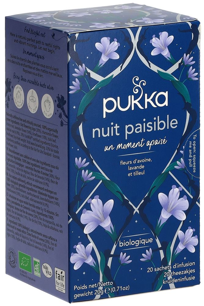 PUKKA Nuit Paisible Tee Tees Bio Btl 20 Stk