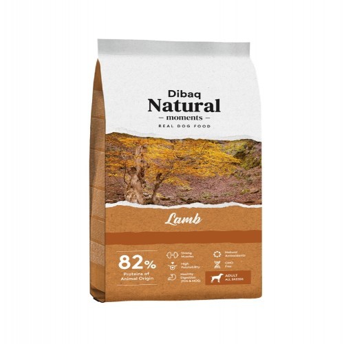 Ração para cães Dibaq Natural Moments, sabor cordeiro
