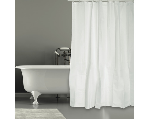MSV Textil douchegordijn 120 x 200 cm wit