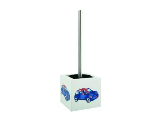 Brosse Wc avec support MDF & Acier Inox Carré Blue Xs MSV