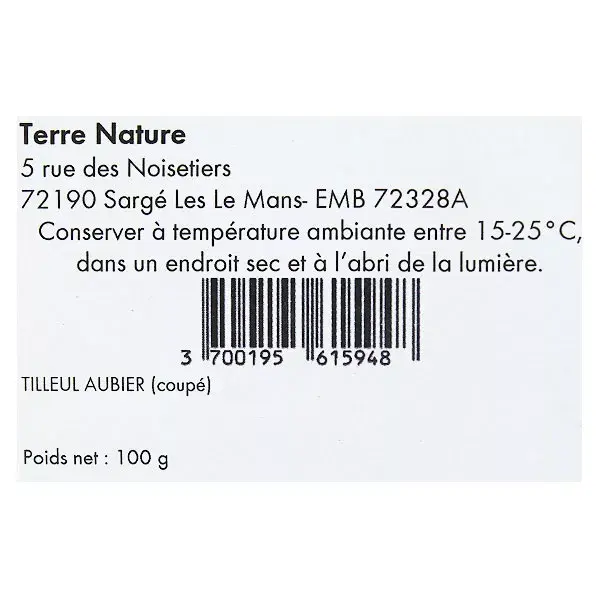 Chá de ervas Vit'all+ Organic Cut Linden Alburno 100g