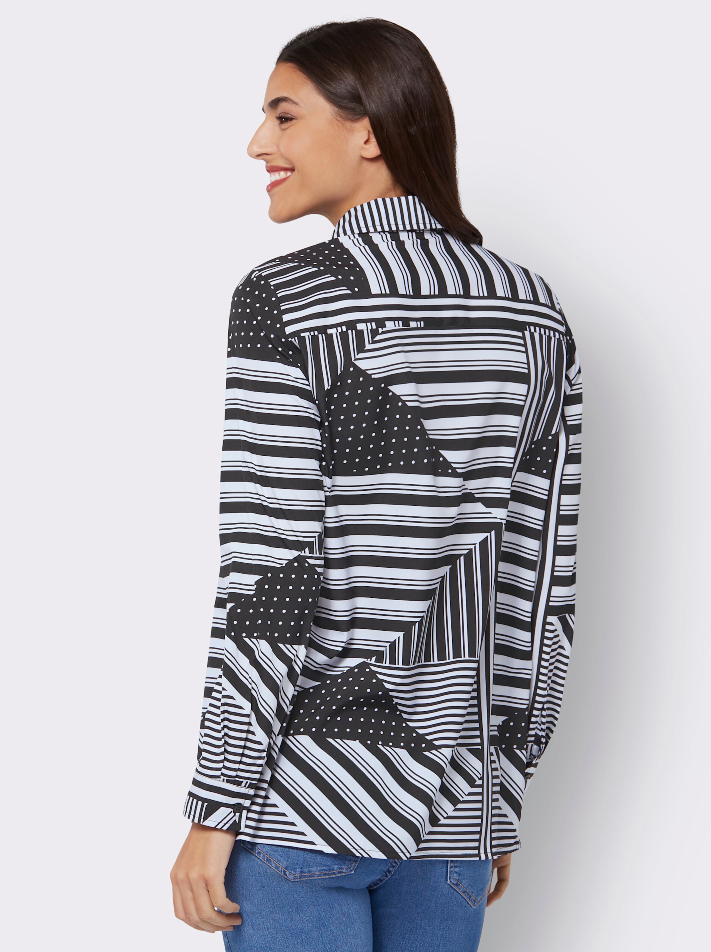 Longbluse mit Seitenschlitzen