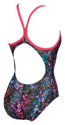 Maillot de Bain 1-Pièce Arena Mountains Texture Light Drop Back Rose Multi-Couleur