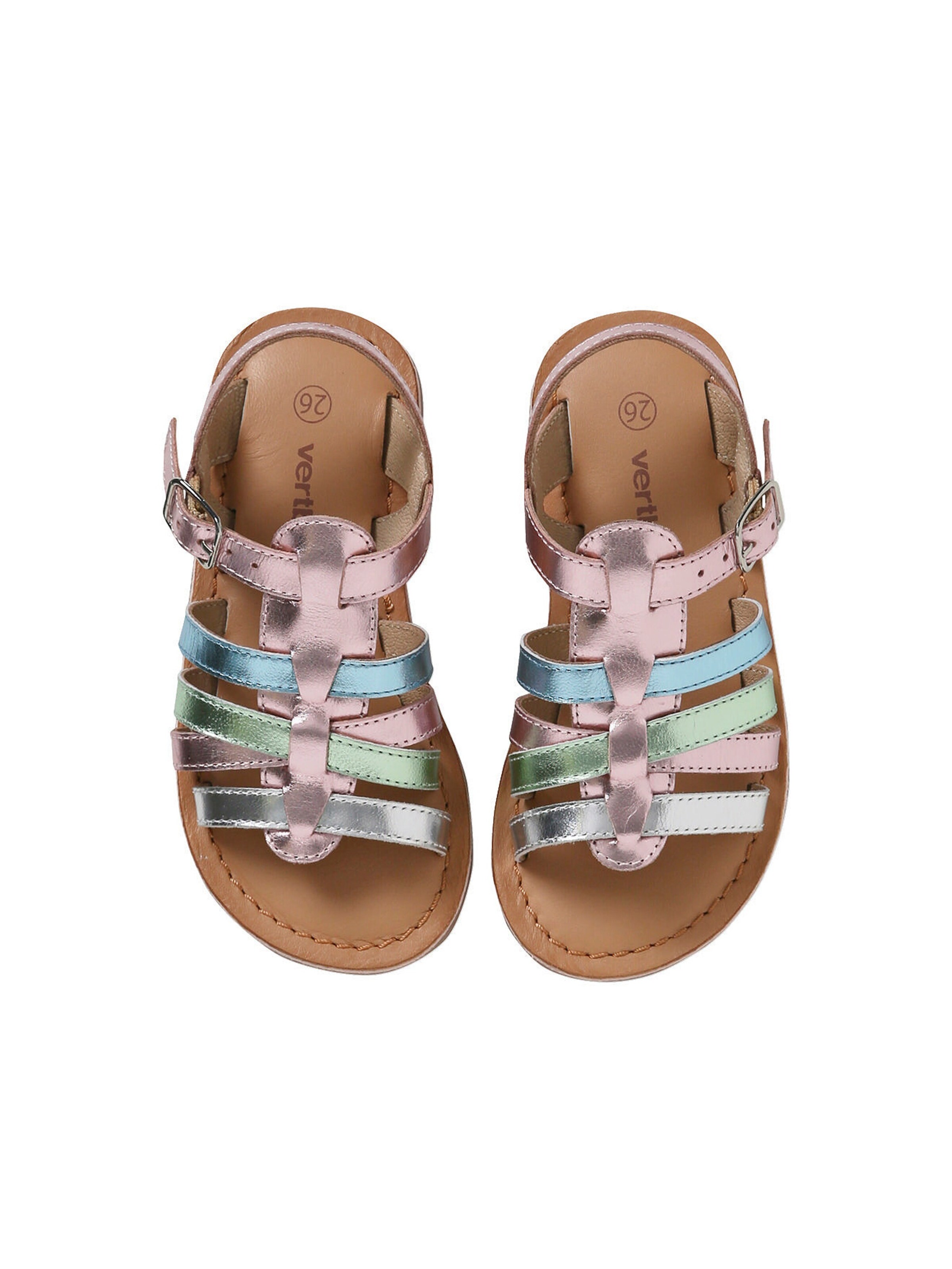 Vertbaudet Mädchen Riemchen-Sandalen aus Leder lila