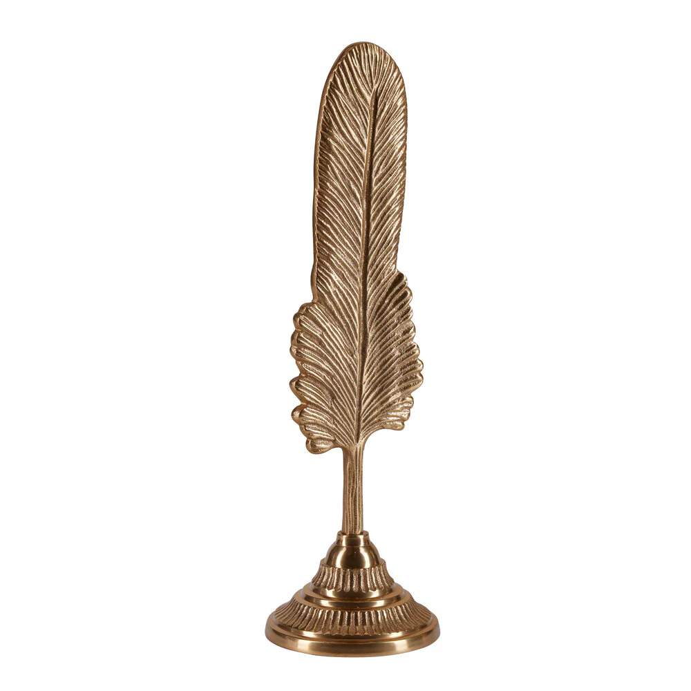 Margit Brandt  Dekorationsfjer, guldfarvet -  H36 cm.