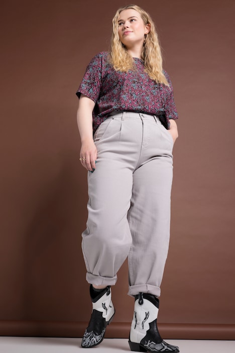 Ballon-Jeans, Wide Fit, Stretchdenim, 5-Pocket, Elastikbund