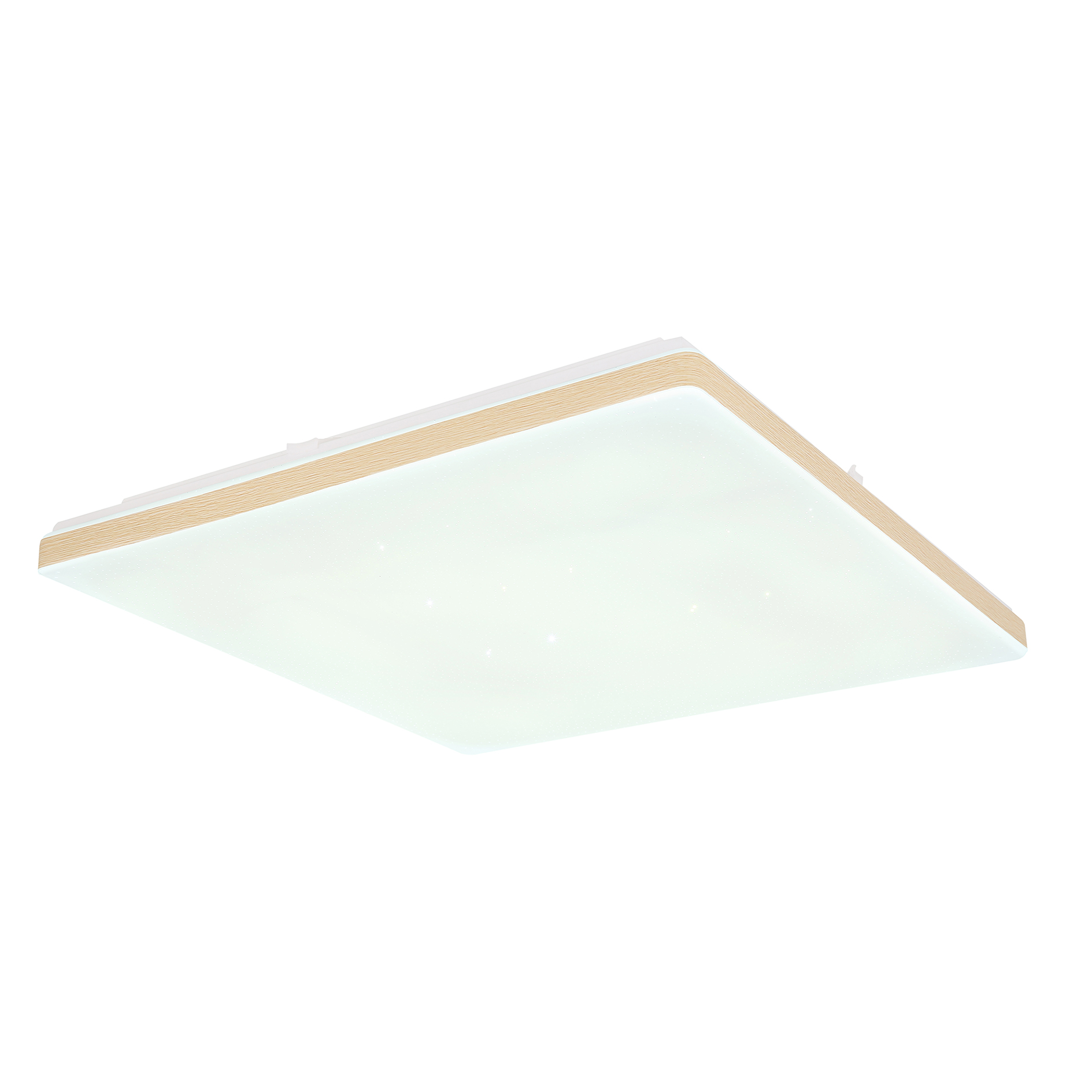 LED-Deckenleuchte - weiß-Holzoptik - Smart Home
