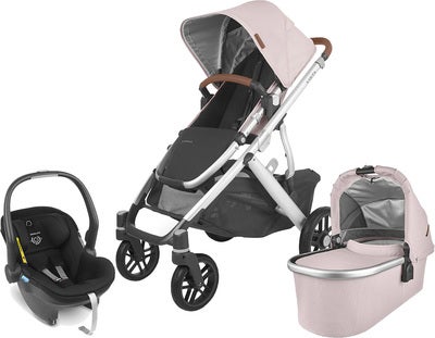 UPPAbaby VISTA V2 Duovogn inkl. MESA i-Size Babybilstol, Alice Pink/Jake Black