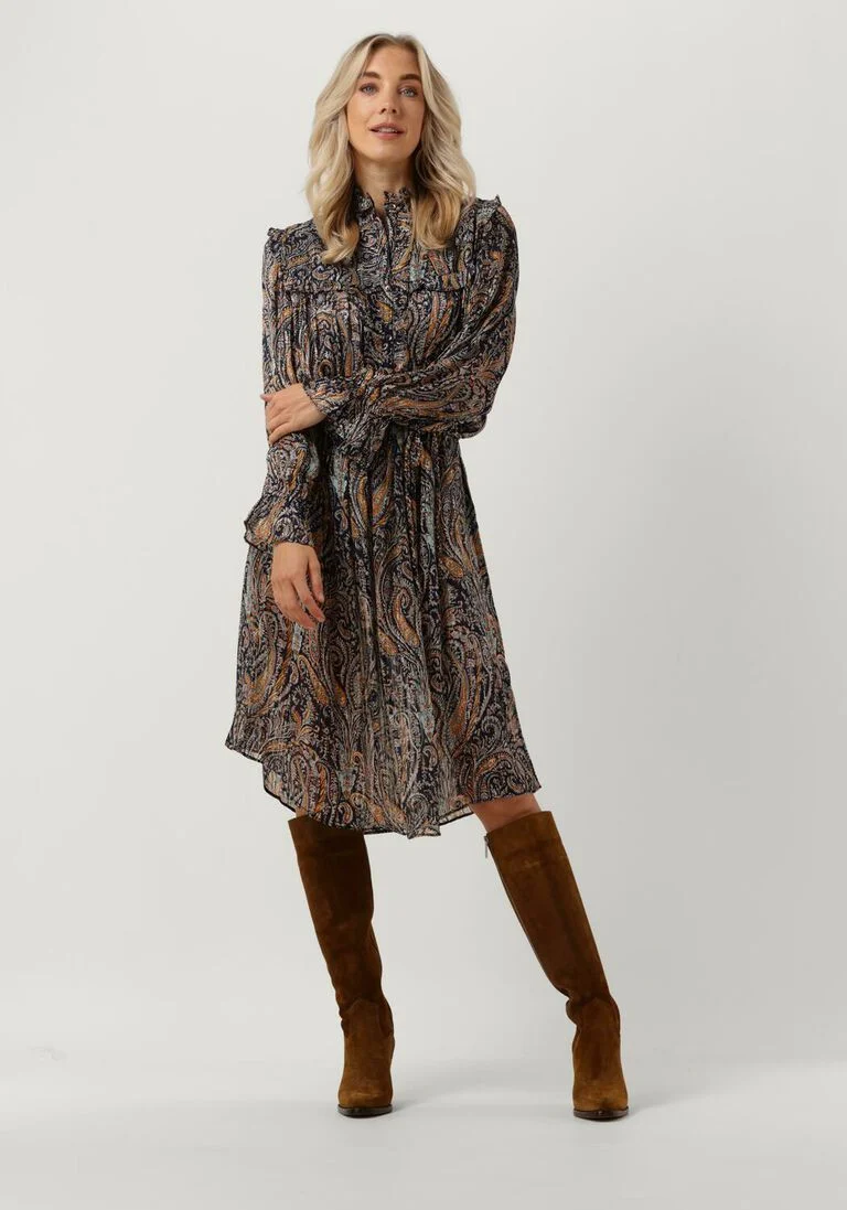 ANTIK BATIK multi antik batik midi jurk elvis transdress