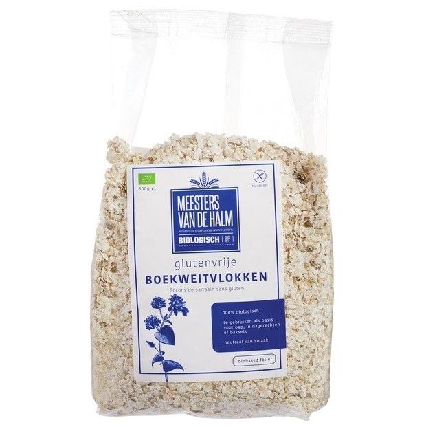 De Halm Boekweitvlokken (bio) 500 gram