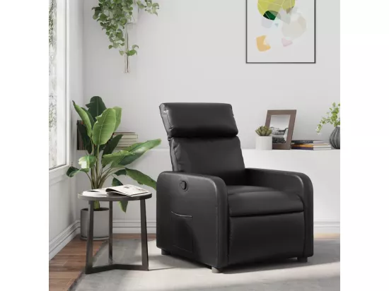 Fauteuil inclinable Noir Similicuir