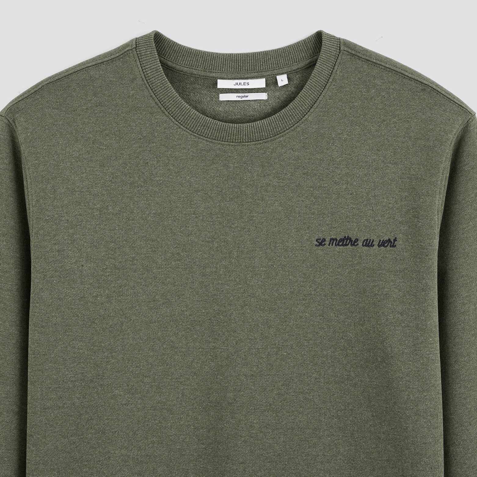 Sweat à col rond 100 % recyclé Vert clair