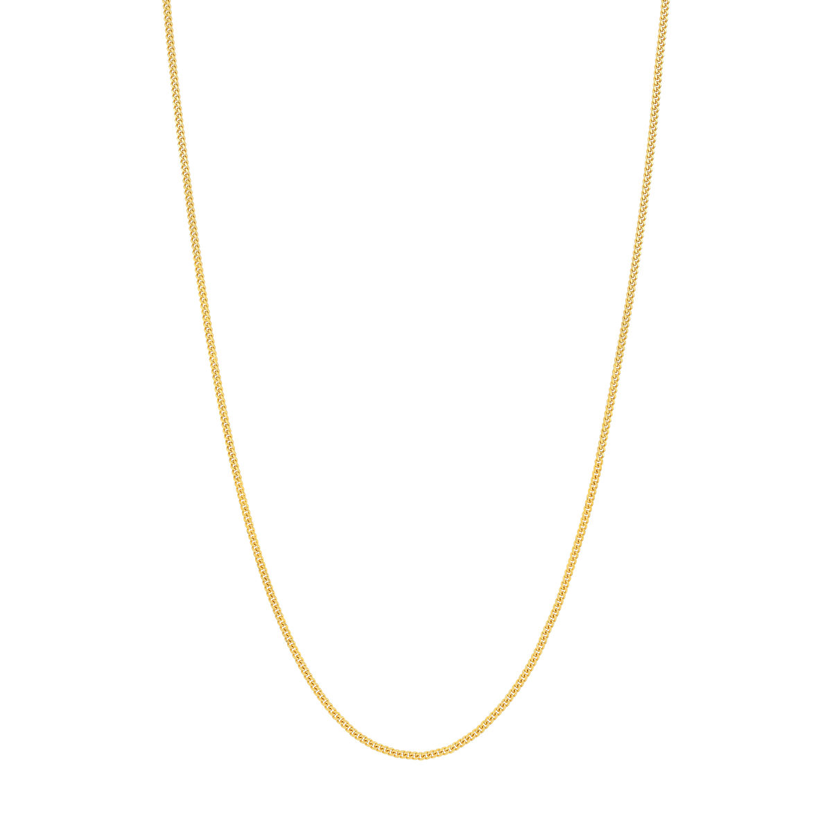 Chaîne or 375 jaune maille gourmette 55 cm