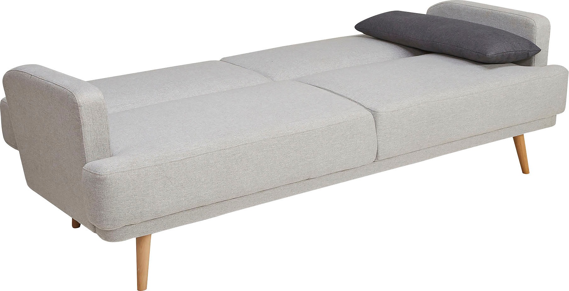 SalesFever Schlafsofa »Malmö - Komfortabler 2,5-Sitzer inklusive Zierkissen« mit Schlaffunktion, Breite 214 cm