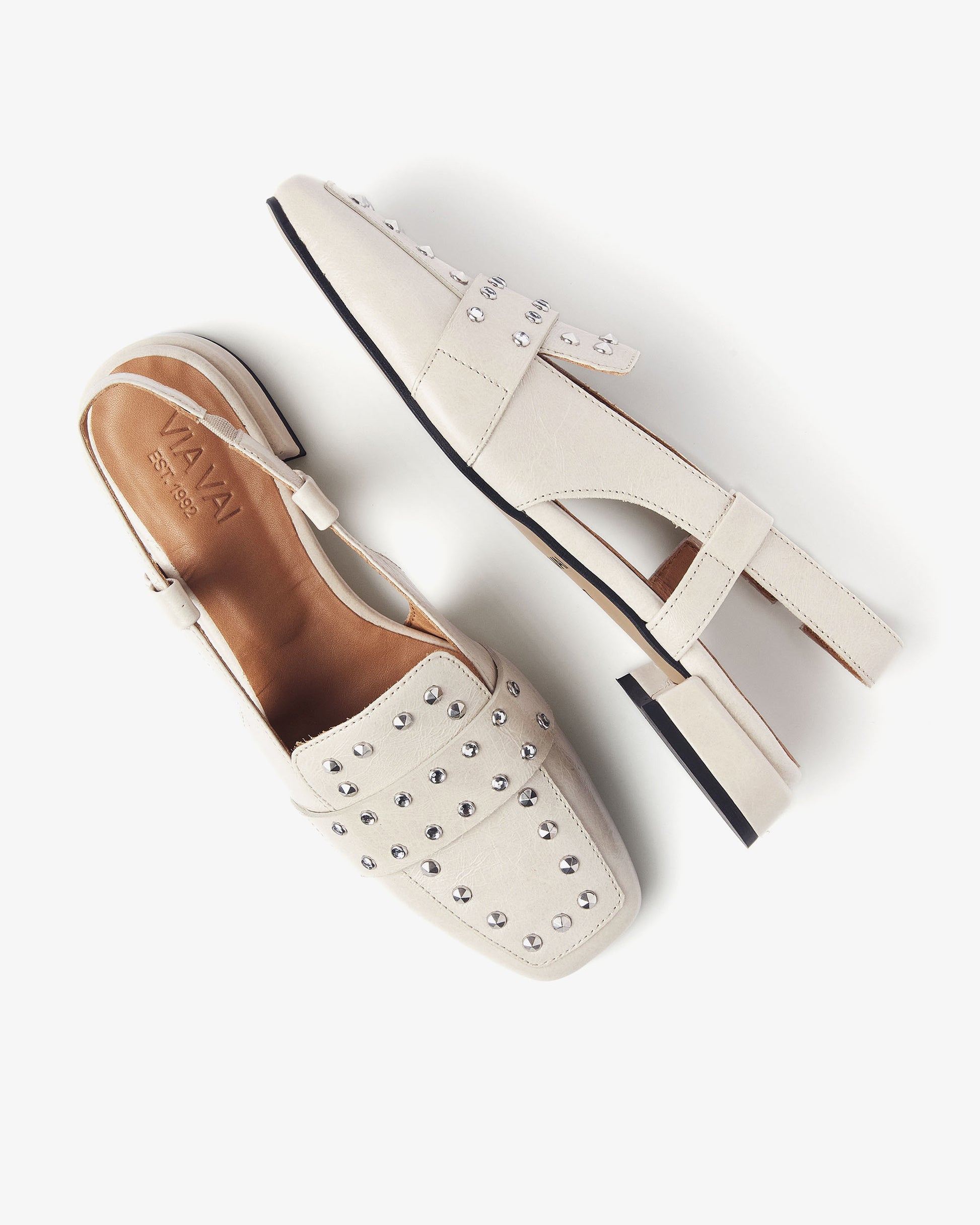 VIA VAI beige slingbacks Julie Damian