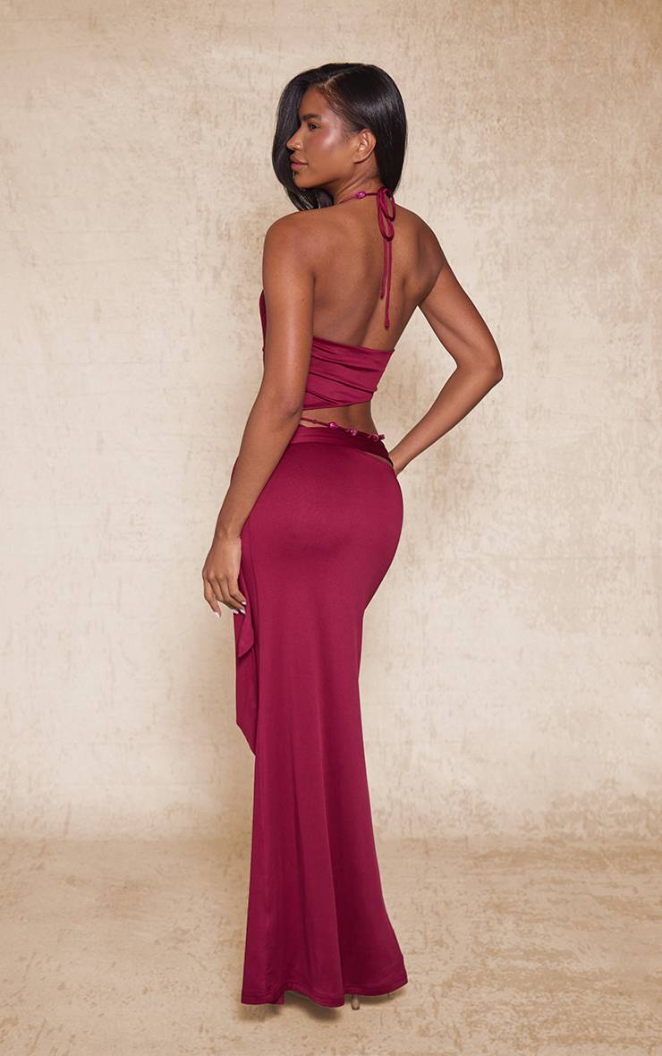 Prune Robe Maxi À Découpes Avec Perles Et Toucher Doux