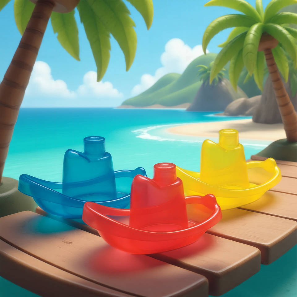 Playgro drijvende badbootjes set van 3