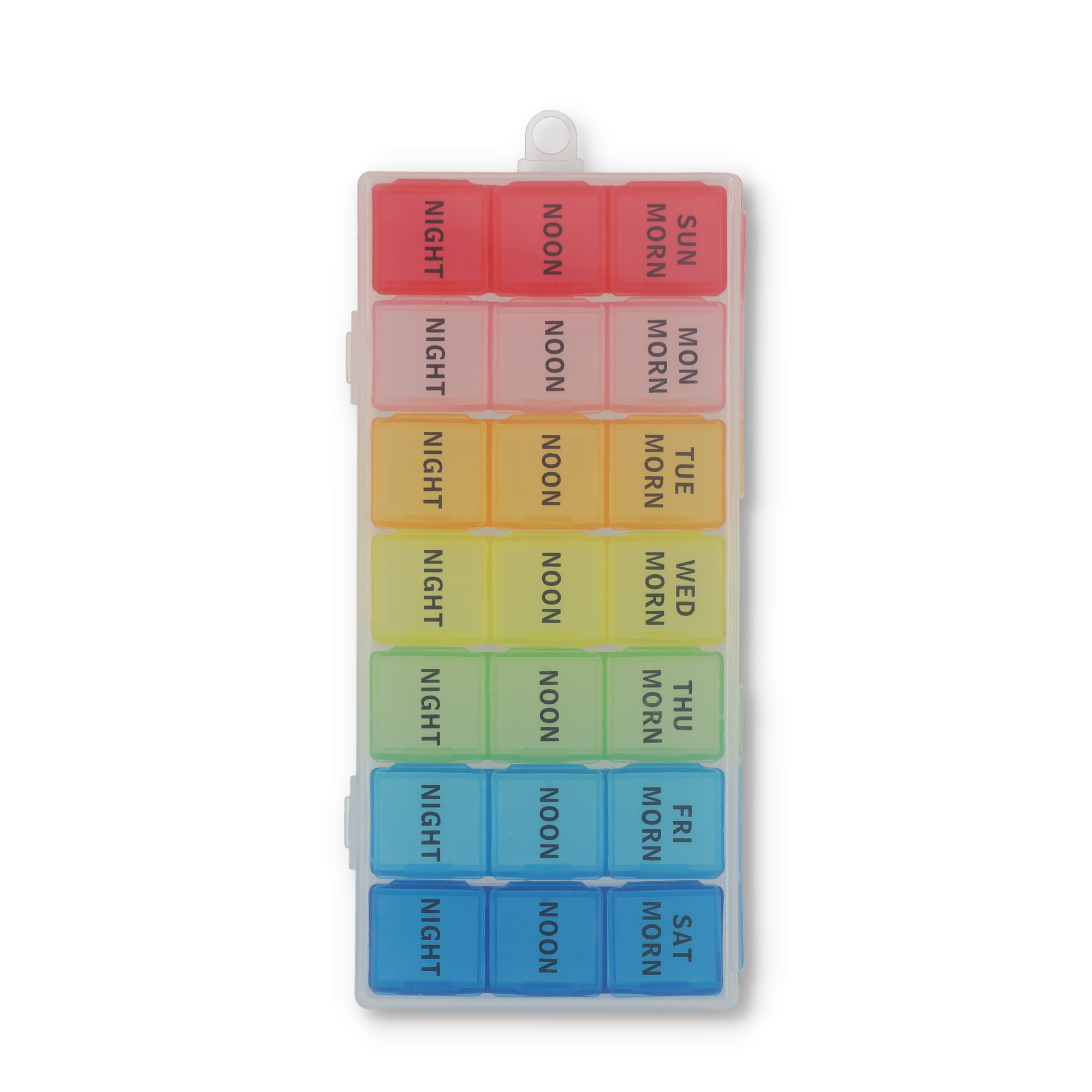 (180x85mm) Medikamenten Dosierer 7 Tage Dosett Tablettenbox Supplements Pillendose -  Bunt