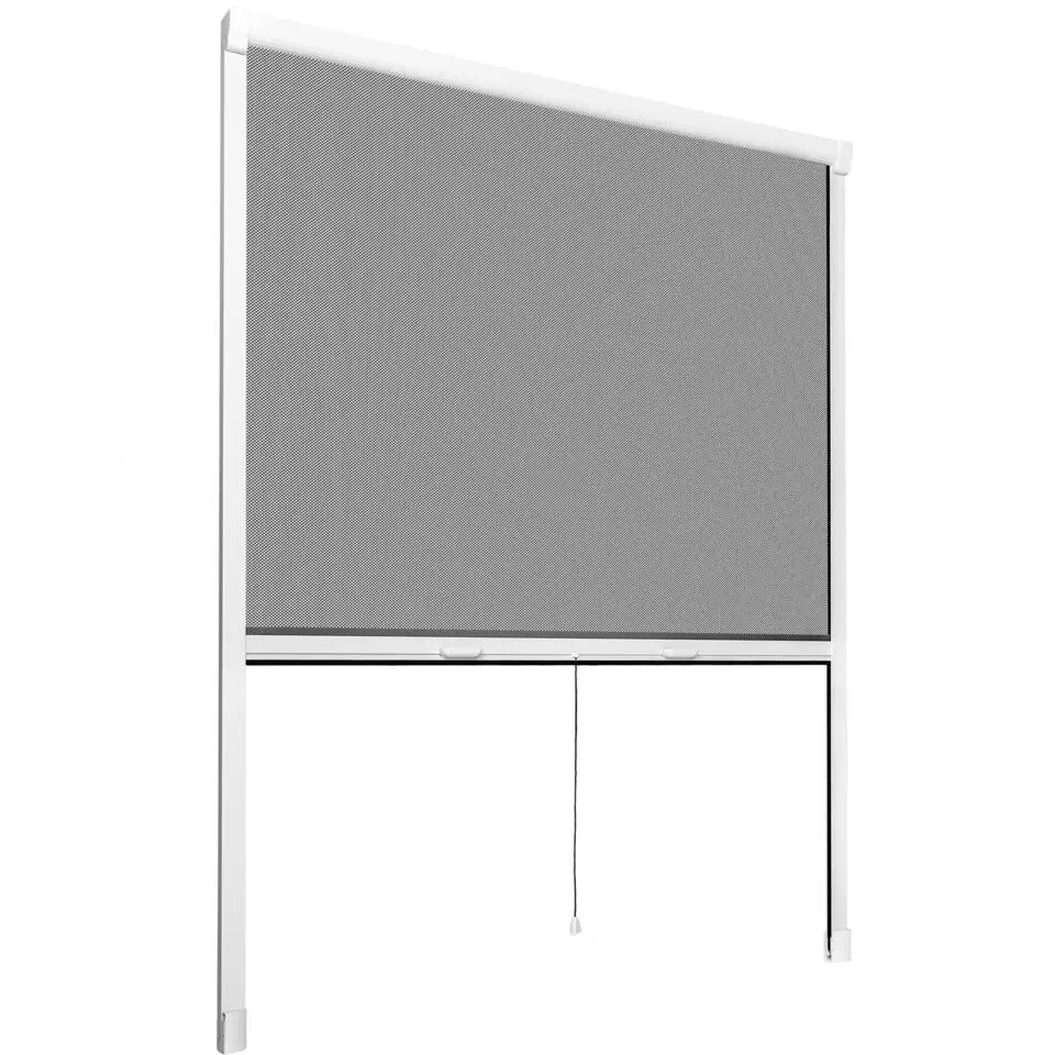 tectake Insectenwerend rolgordijn - 110 x 160 cm - Wit
