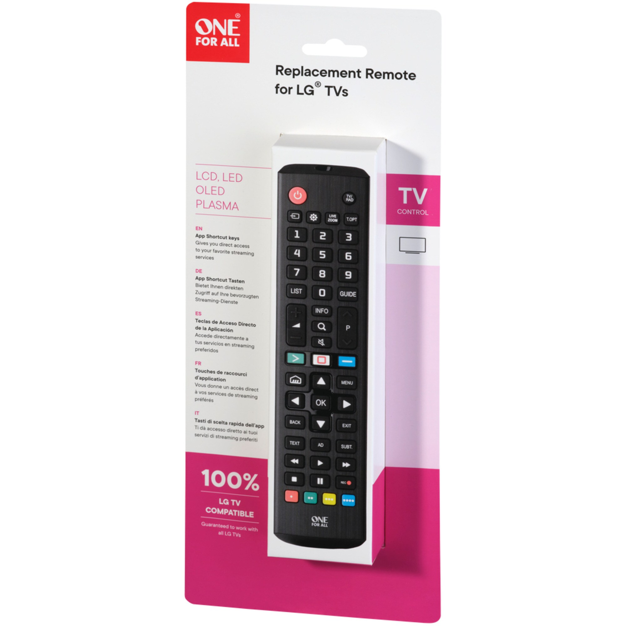 ONE FOR ALL Fernbedienung LG TV-Ersatzfernbedienung