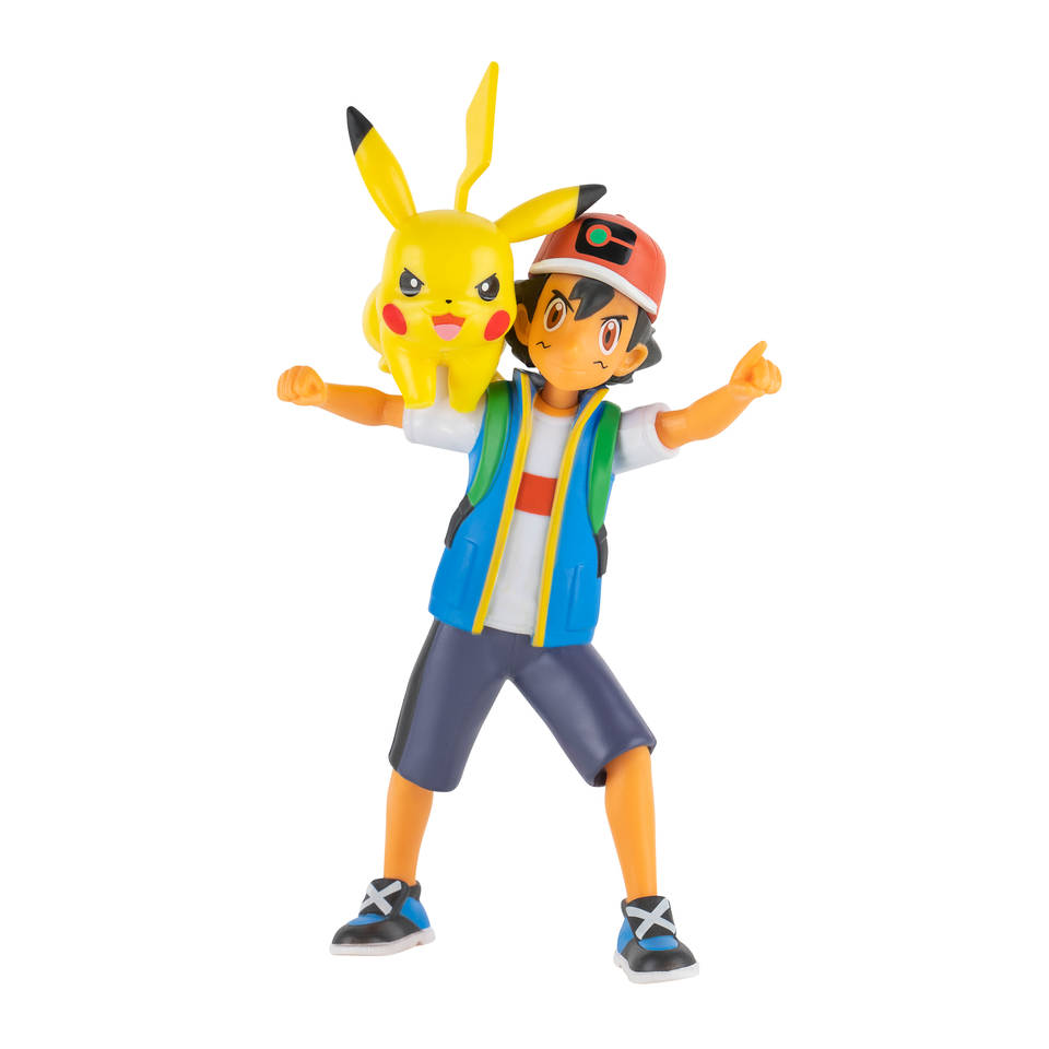 Pokémon gevechtsfiguren Ash en Pikachu