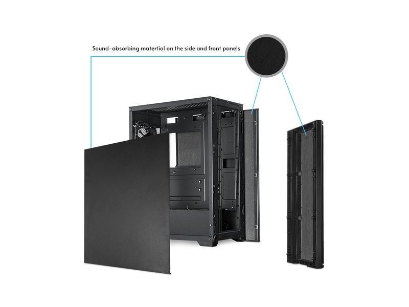 Chieftec PC-Gehäuse AS-02B-OP Kompaktes und elegantes Mid-Tower PC Gehäuse