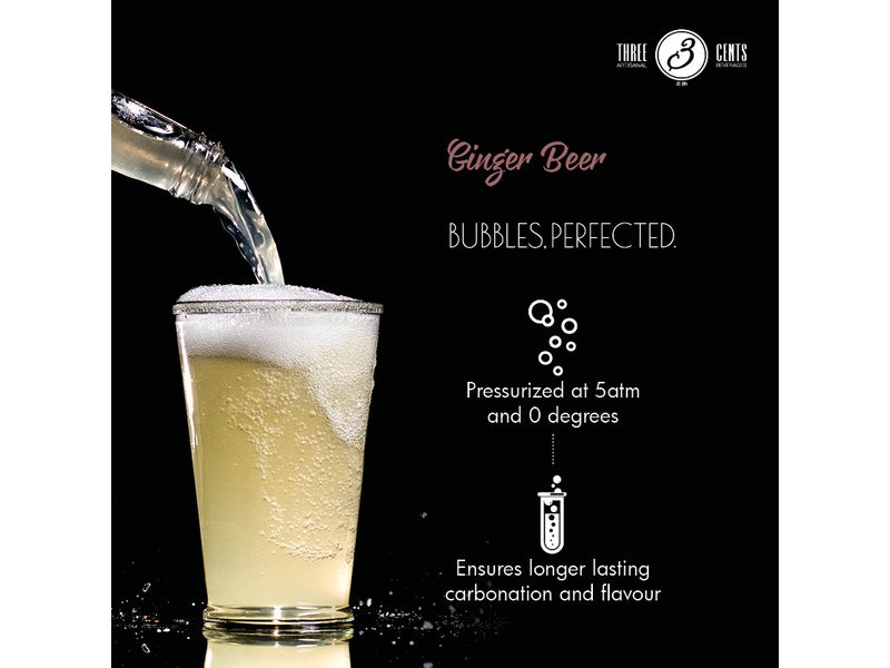 Three Cents Soft-Drinks Ginger Beer 6 x 0.2 l Erfrischungsgetränk mit Ingwergeschmack