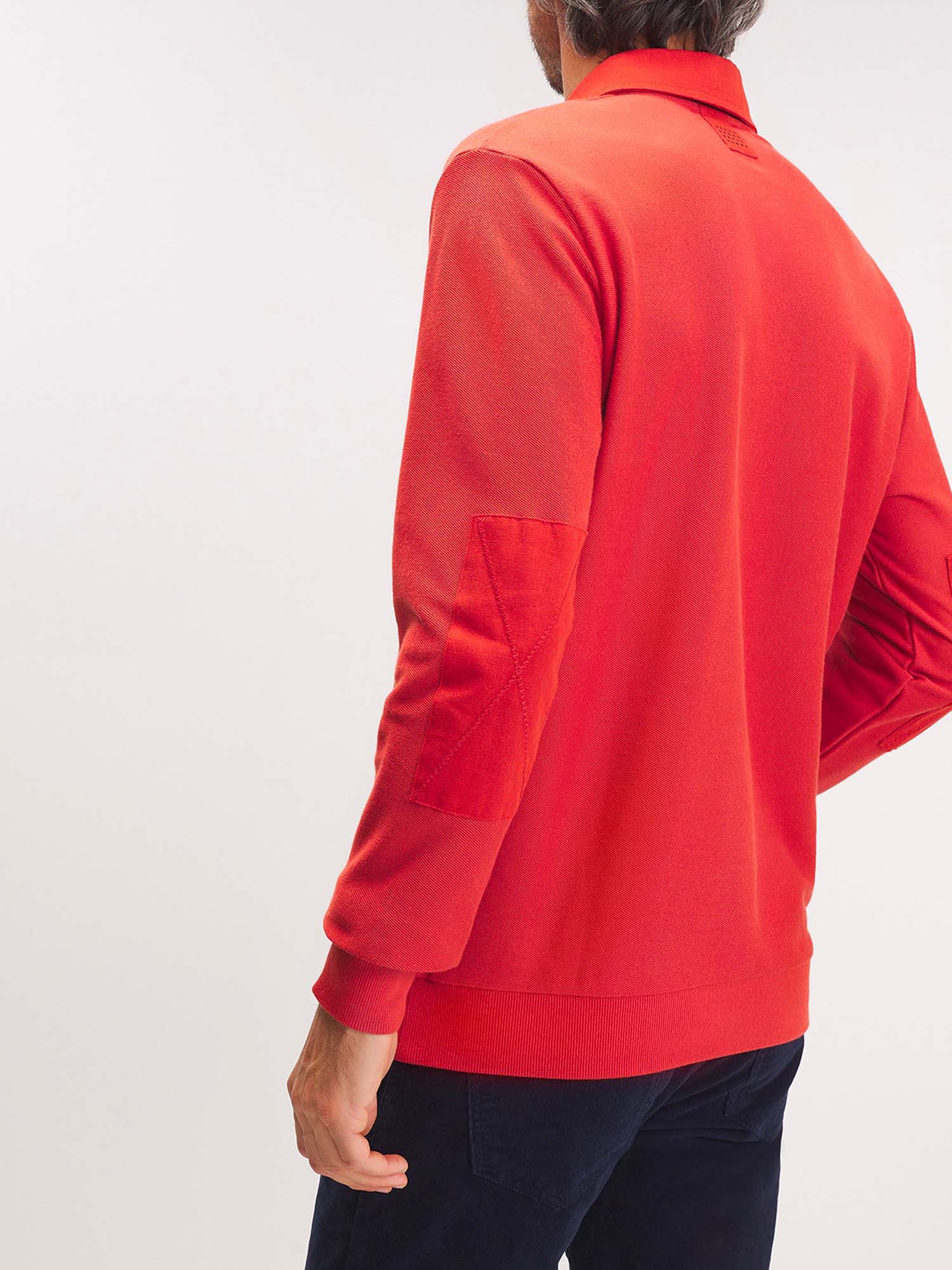 Polo Homme Manches Longues Orange