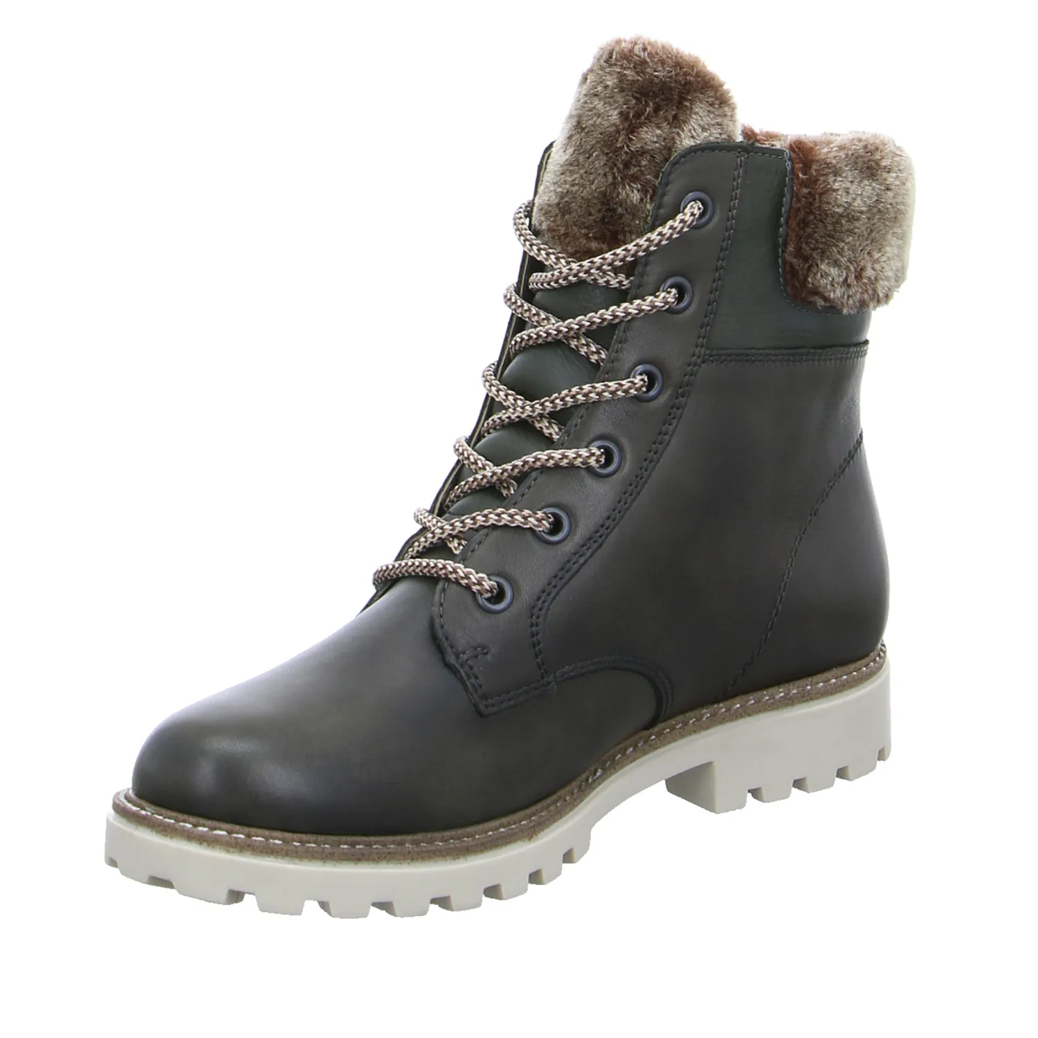 REMONTE Boot Dunkelgrün Leder