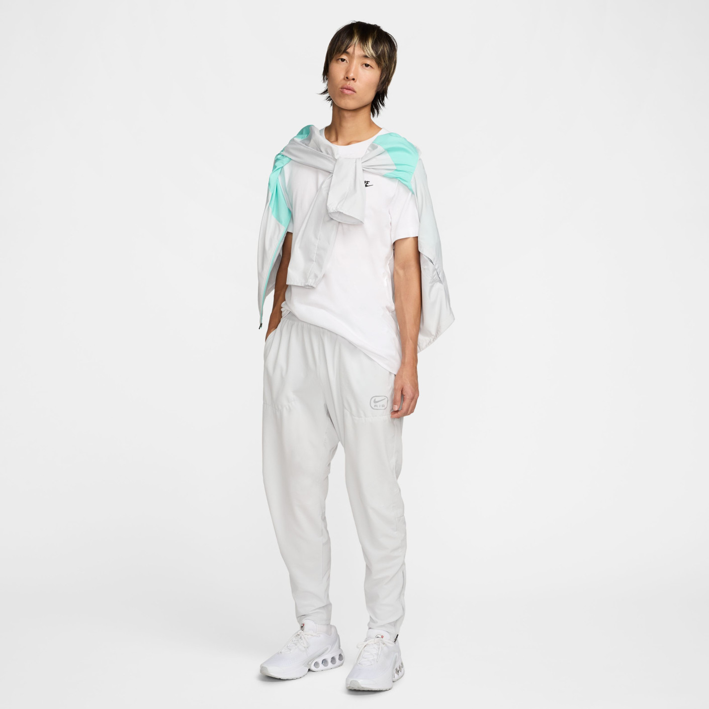 Nike Sportswear Air Trainingsbroek Lichtgrijs Zwart Zilver