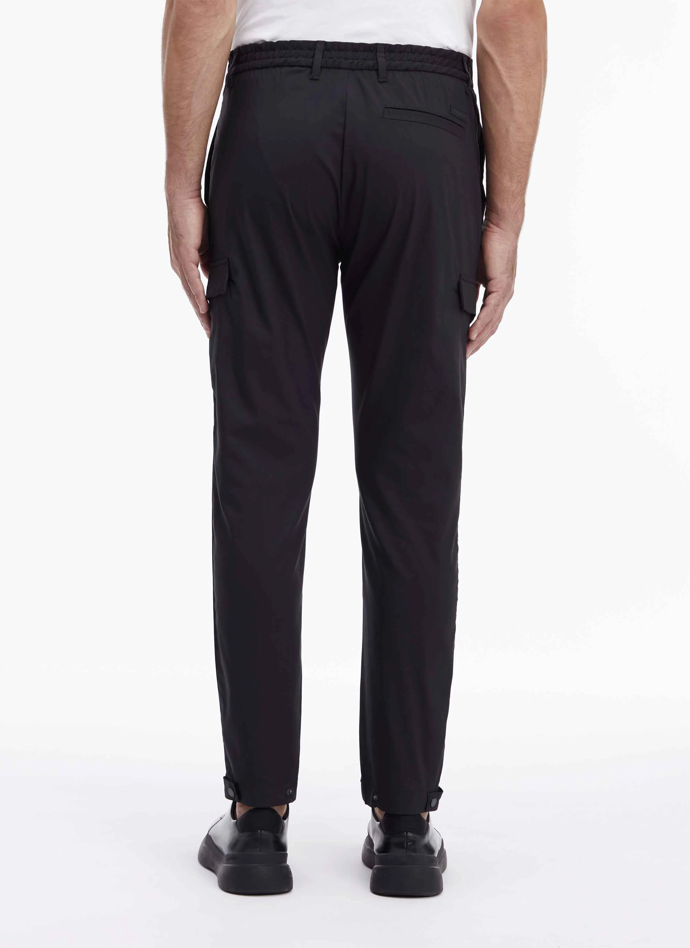 Pantalon cargo droit en coton mélangé | Gris