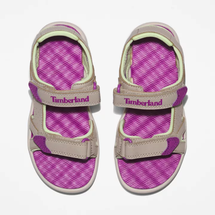 Sandale à double bride Perkins Row pour enfant en gris et violet