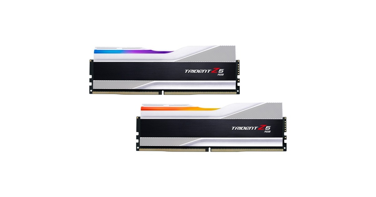 G.Skill32 GB DDR5-6000 Kit werkgeheugen  (Zilver, F5-6000J3238F16GX2-TZ5RS, Trident Z5 RGB, XMP)