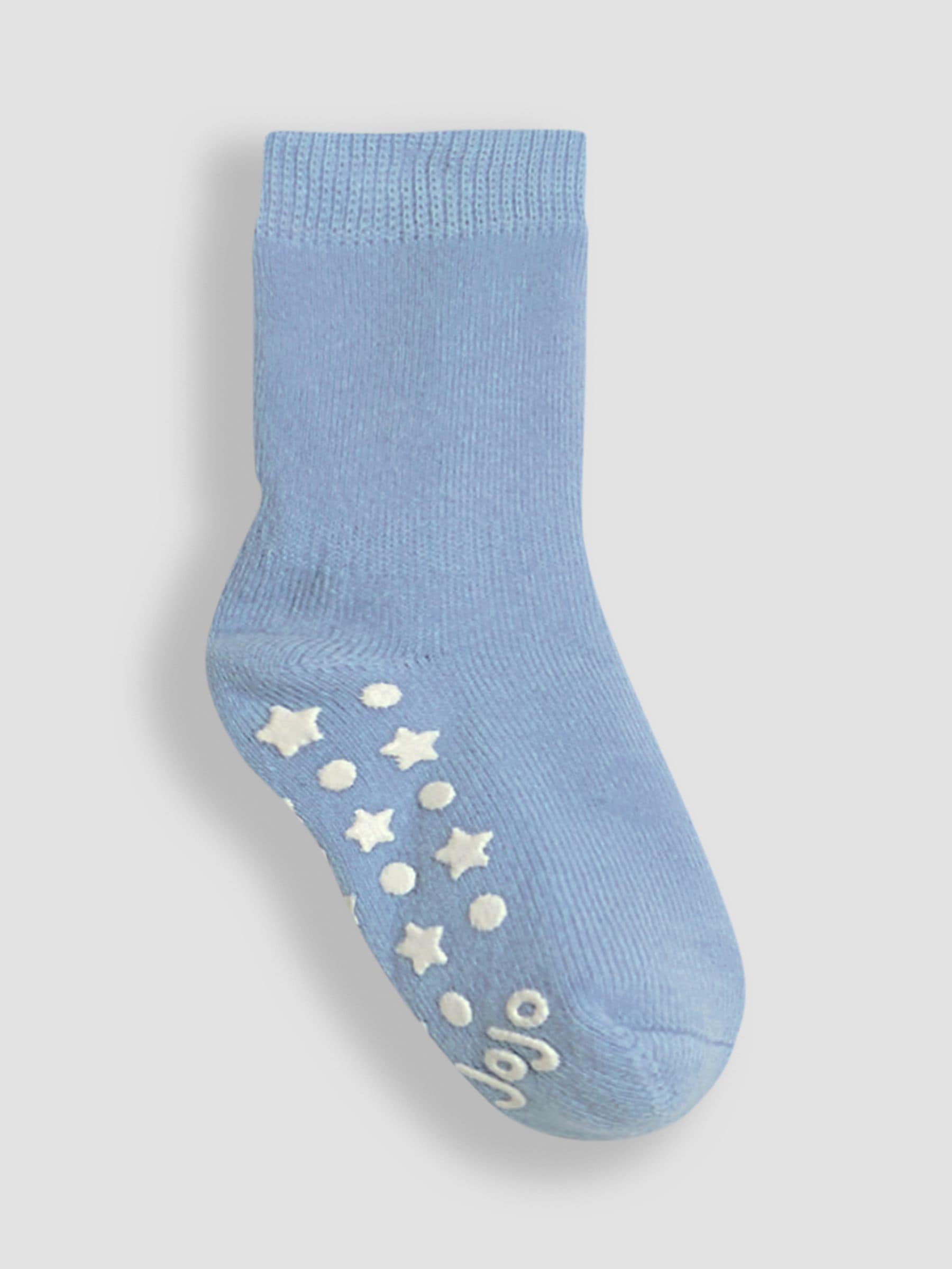 Naturel blauw - Jojo Maman Bébé - Set van 3 paar extra dikke sokken