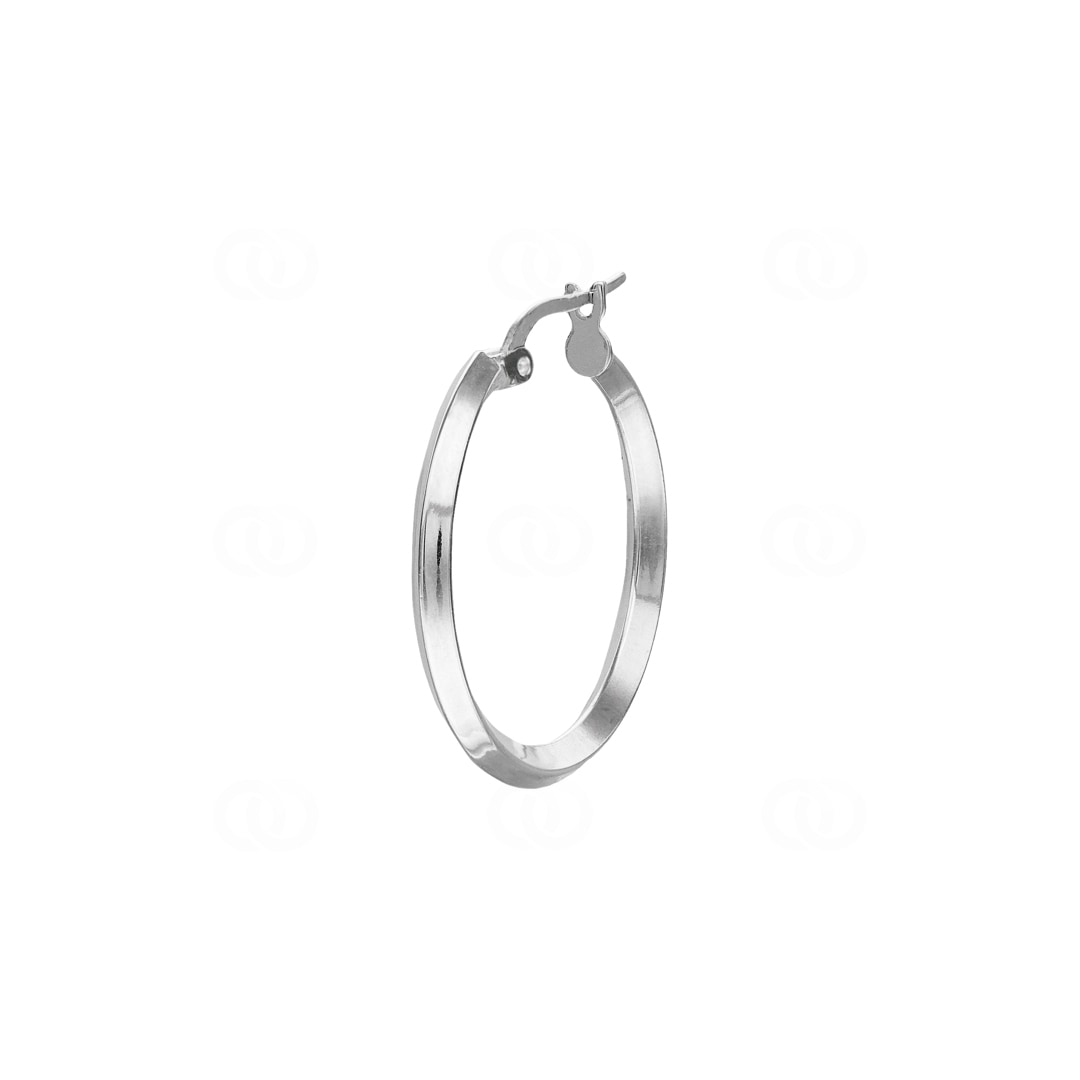 Kreolen 925 Silber rhodiniert 2.5mm Ø 27mm