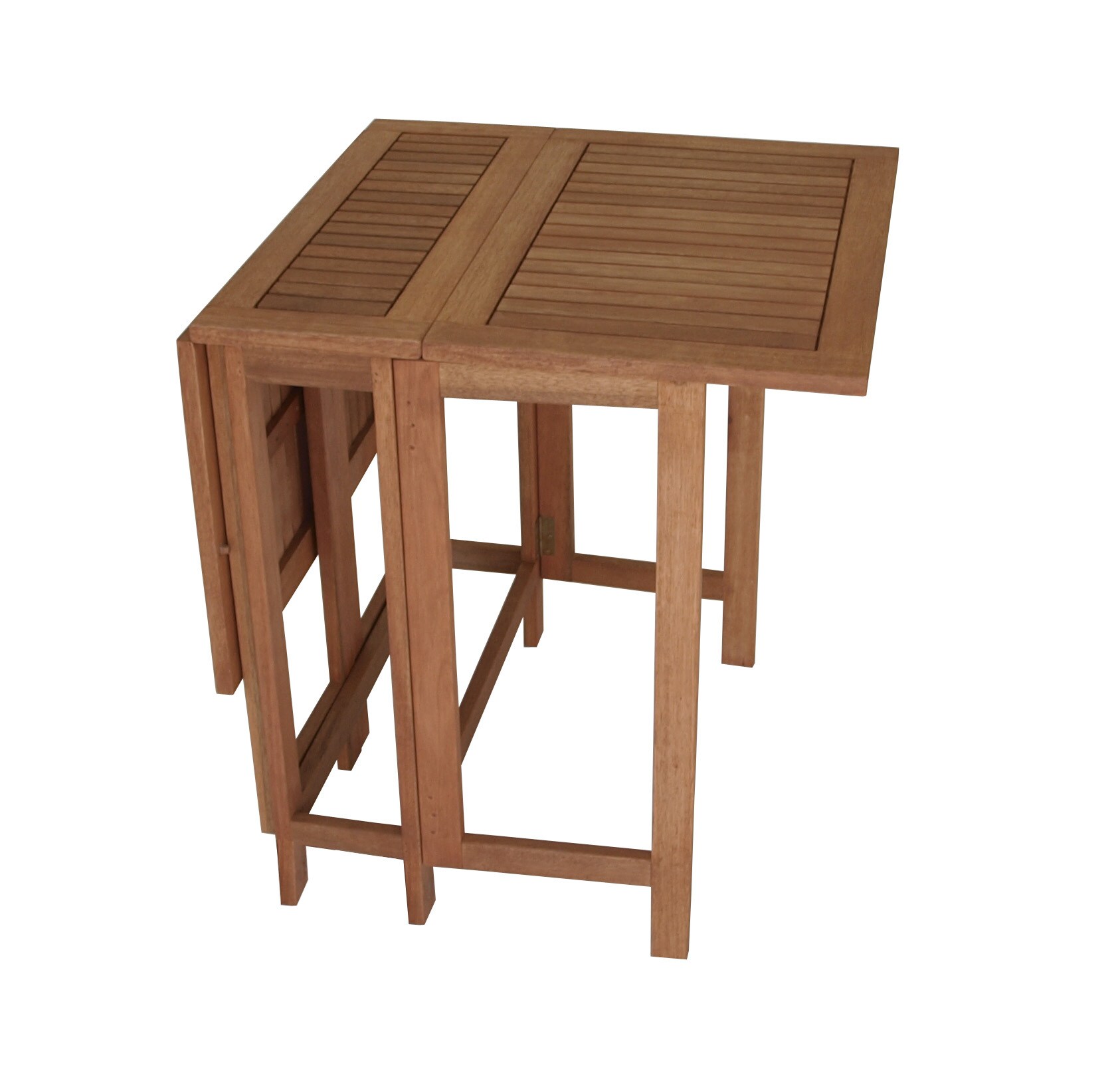 DEGAMO Doppel Klappentisch 107x65x74cm rechteckig, Eukalyptus geölt