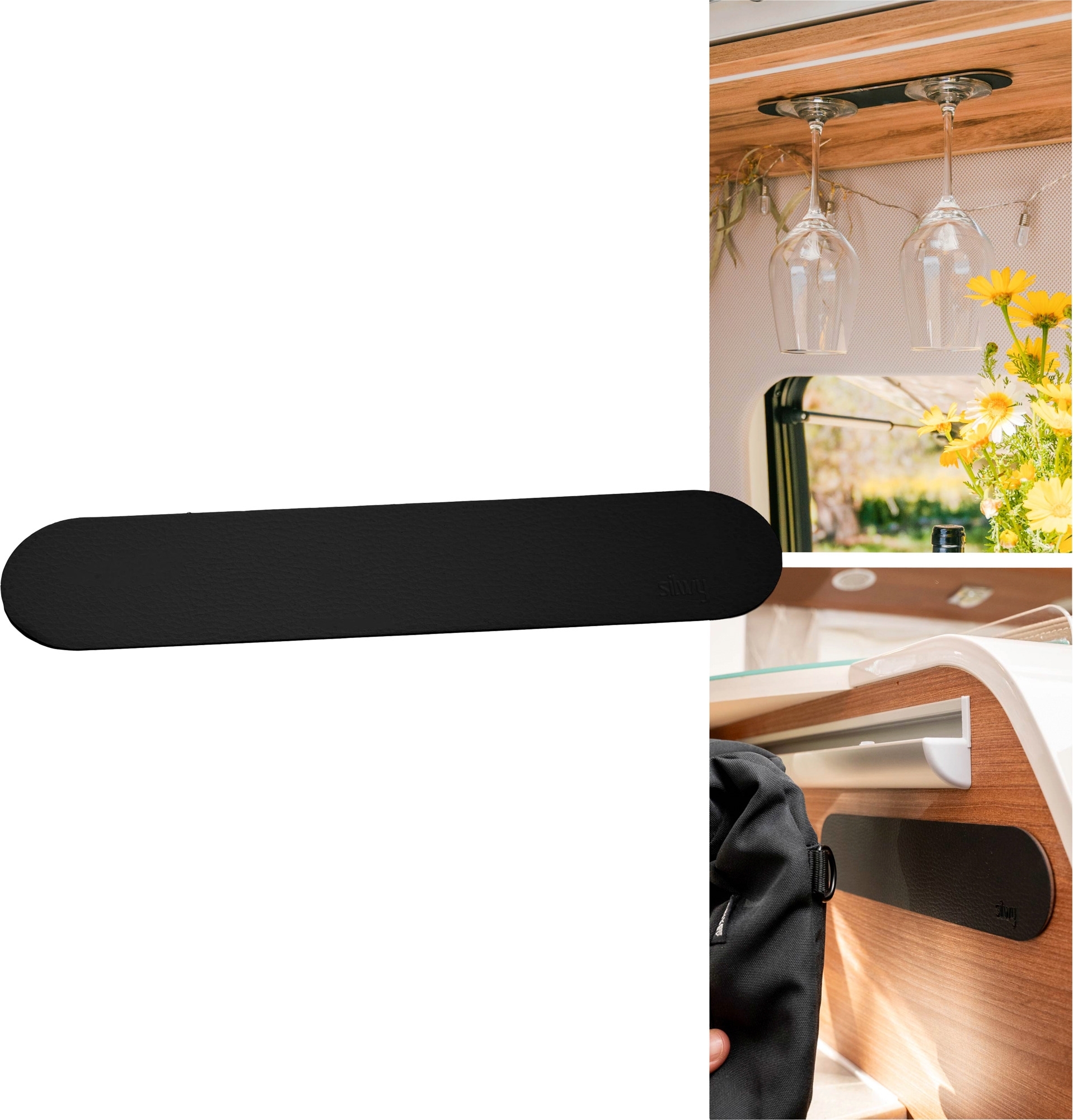 Silwy Metall-Leiste 25 cm für Magnet-Geschirr & Haken