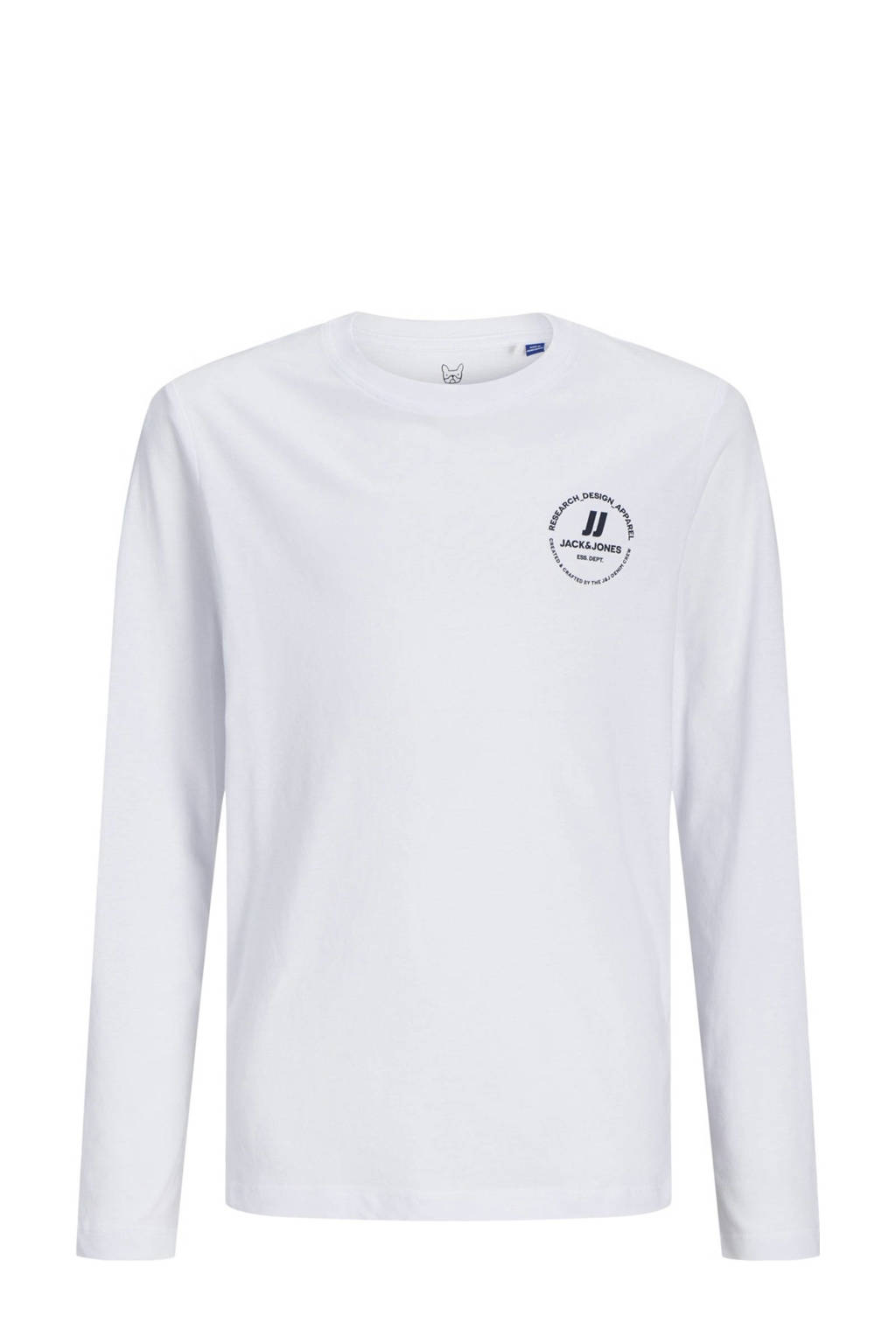 JACK & JONES longsleeve JJESWIFT met printopdruk wit