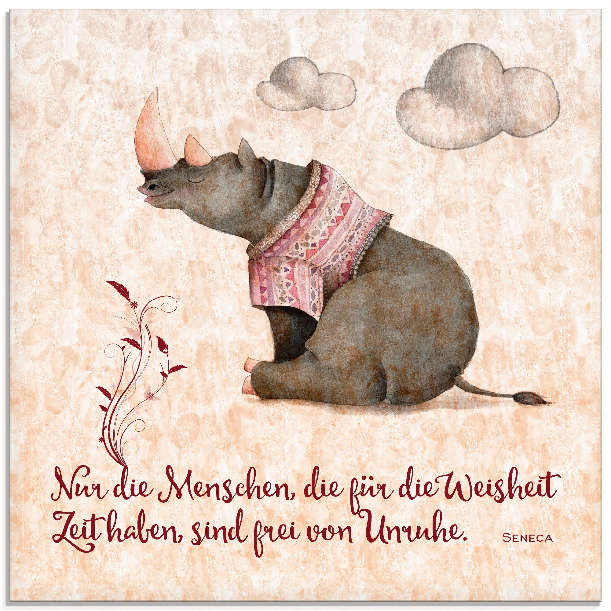 Artland Glasbild »Lebensweisheit Zeit« Tiere 1 Stk. tlg. in verschiedenen Grössen
