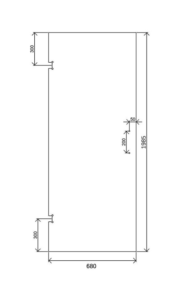 Saniclear Modern glazen douchedeur 70x200cm rookglas