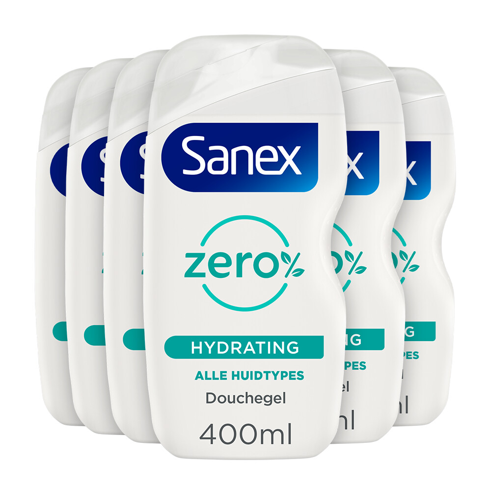 6x Sanex Douchegel Zero%Hydrating400 ml
