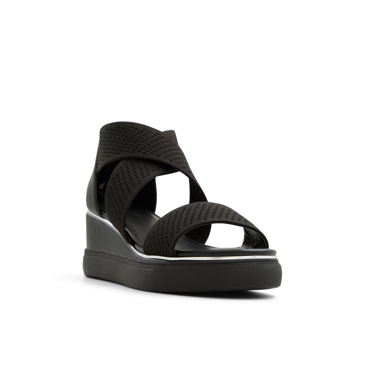 K STUDIO-Thoitlan-Sandales à lanières - Talon compensé - Autre Noir