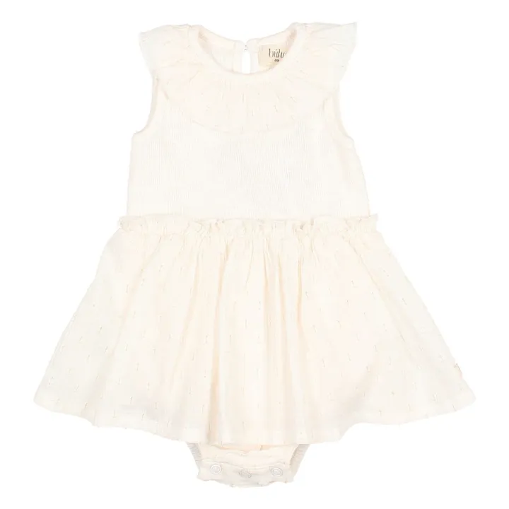 Búho Robe Plumetis Pailletée Bébé | Blanc