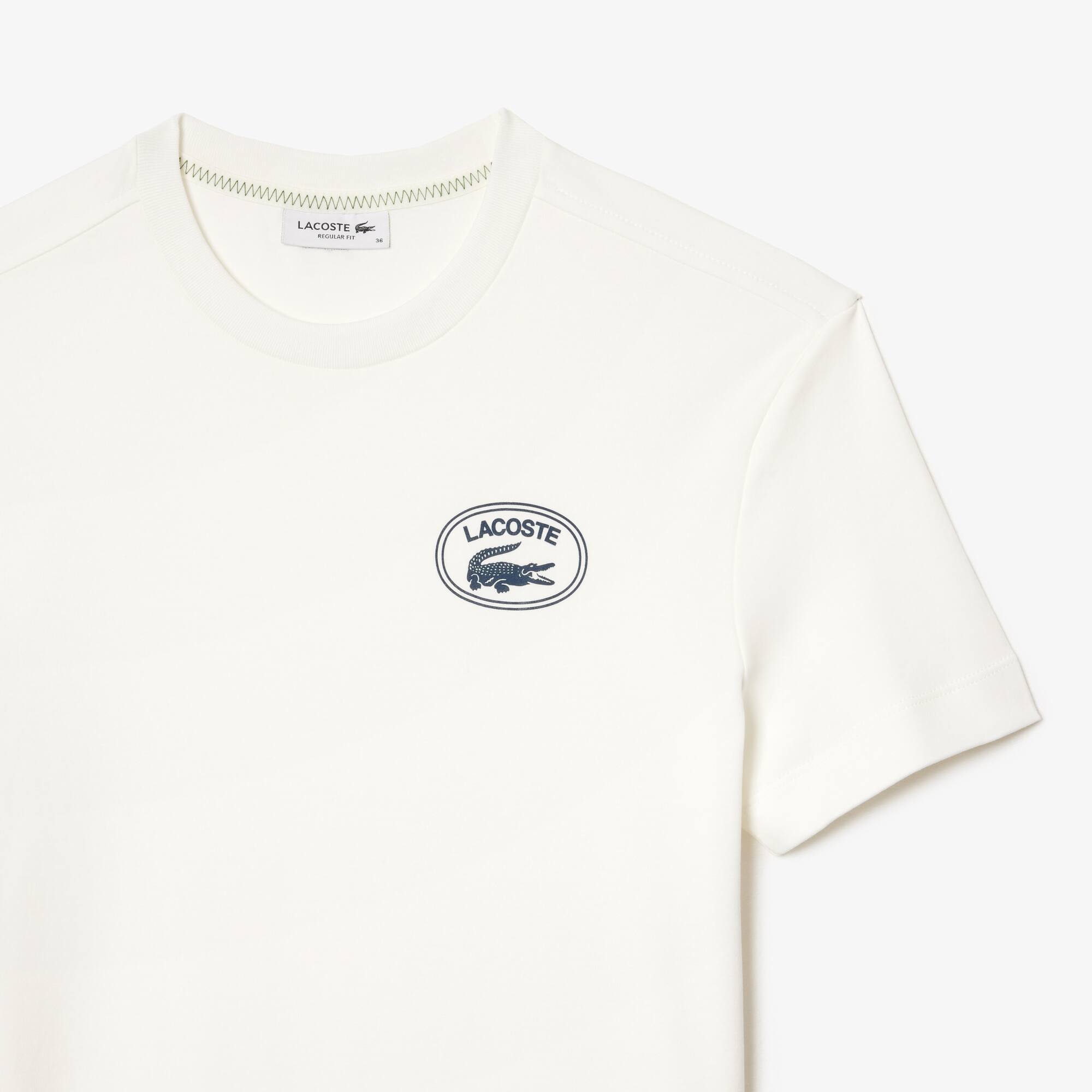 T-Shirt mit Signatur-Aufdruck T-Shirts - Weiss - Lacoste - Damen